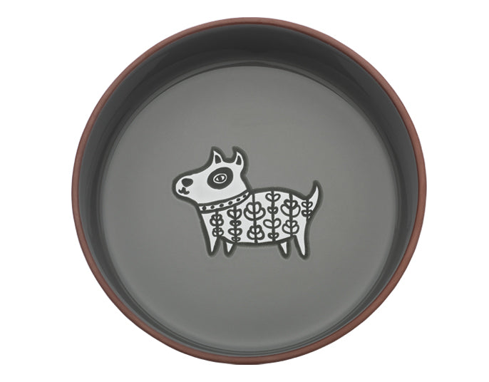 Large Grey Dog Dish