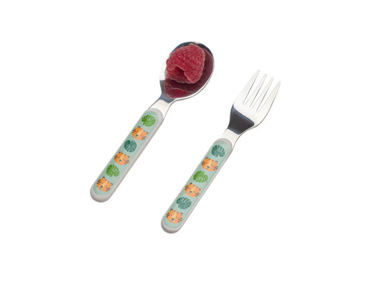 Jungle Tiger Silverware Set with Case