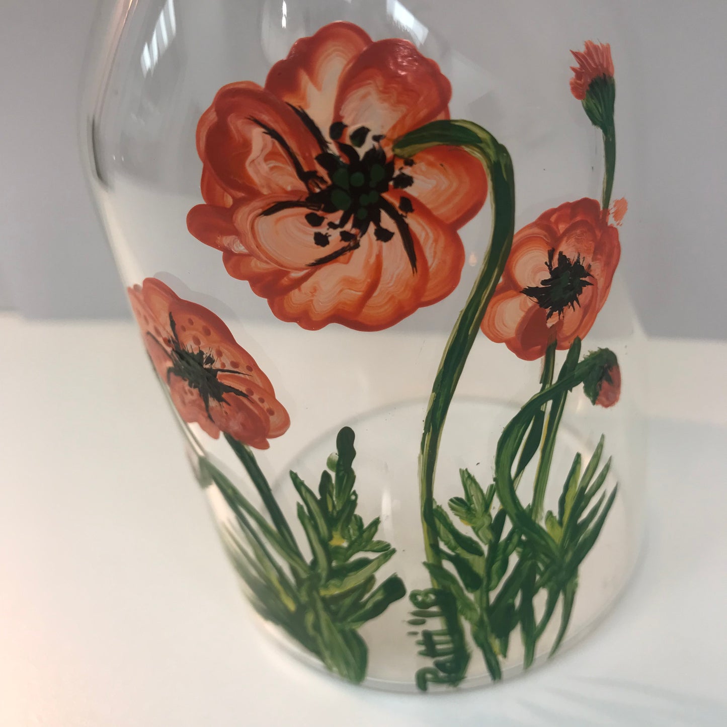 Poppy Clear Glass C Vase