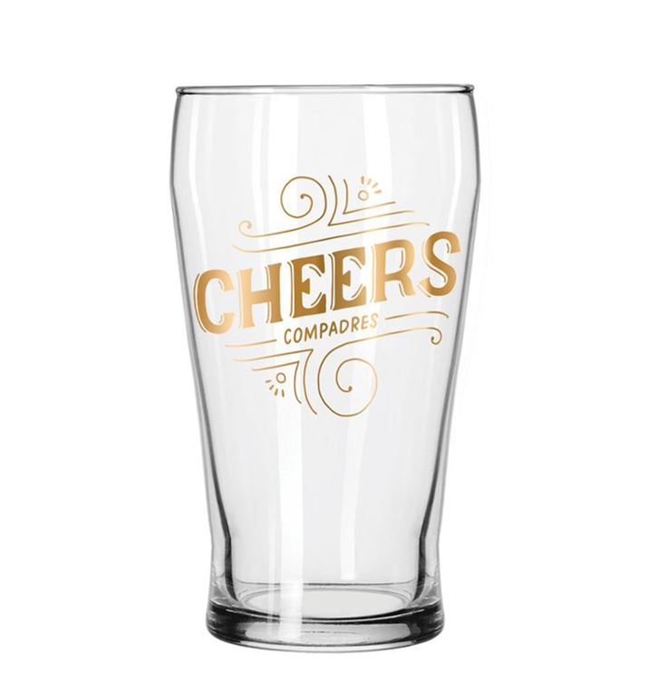 Cheers Compadres Drinking Glass