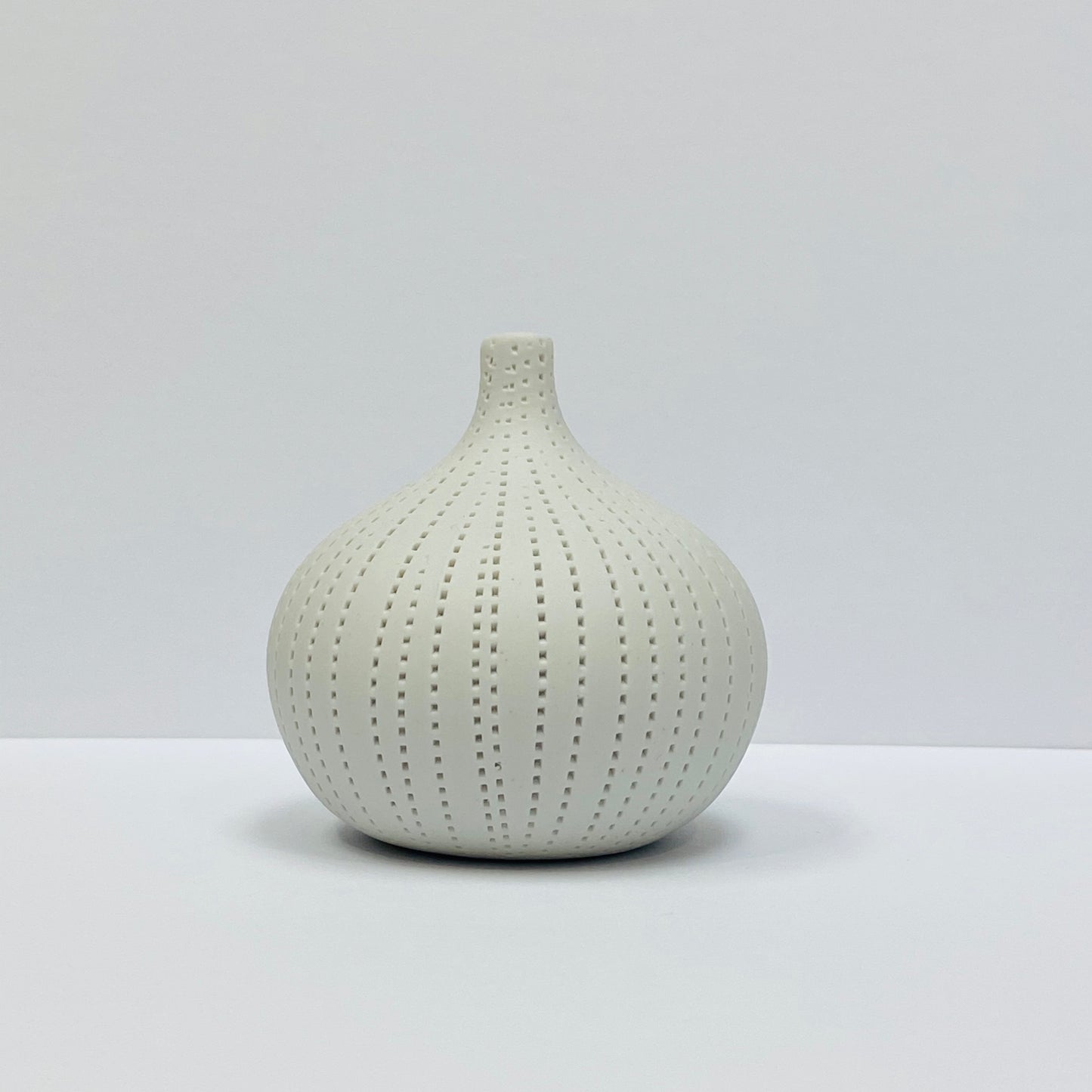 White Mini Textured Bottle Vase