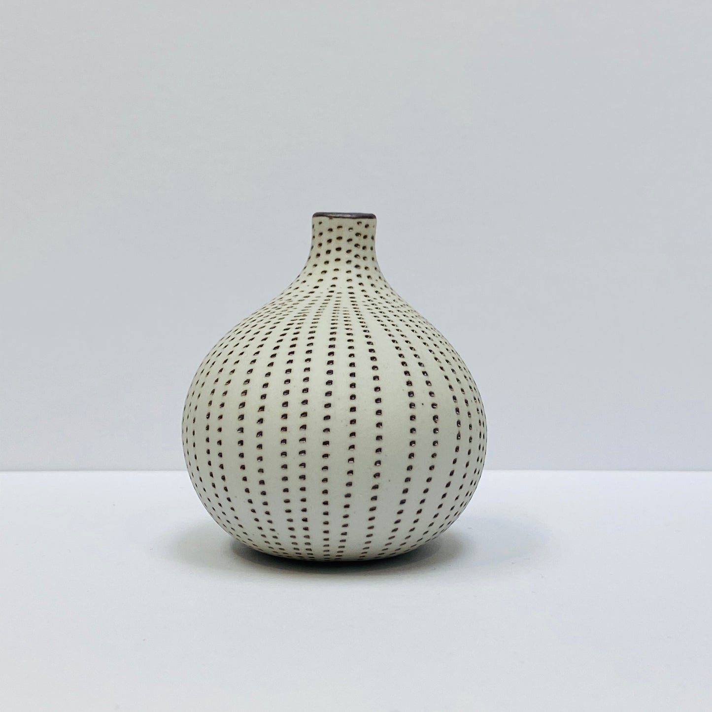 White and Brown Asymmetrical Mini Bottle Vase