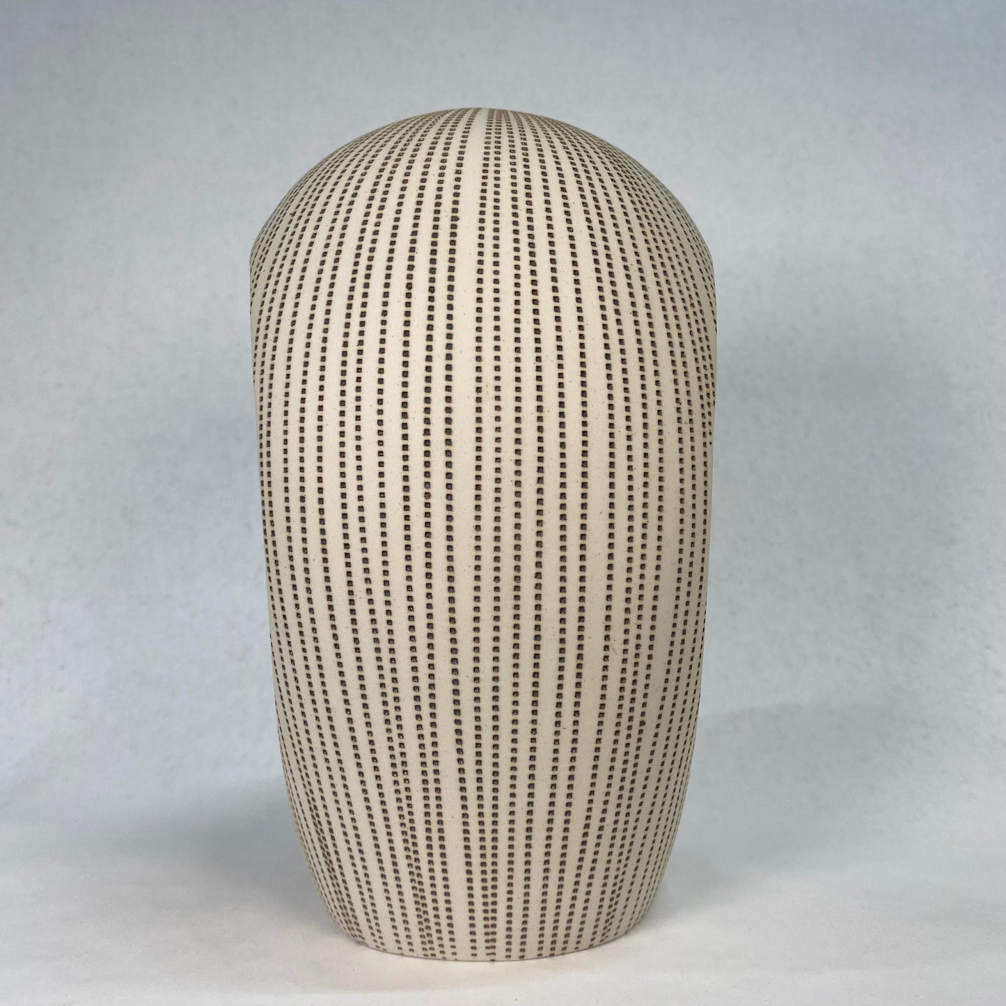 White and Brown Textured Asymmetrical Vase
