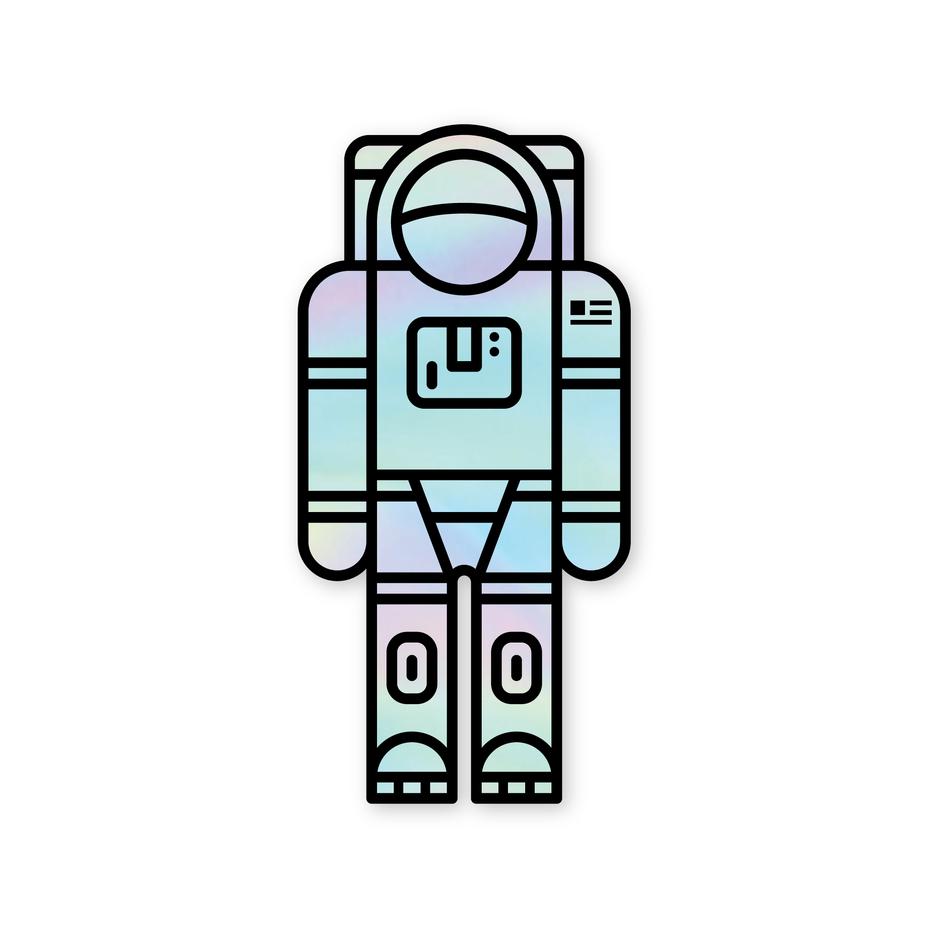 Astronaut Holographic Sticker