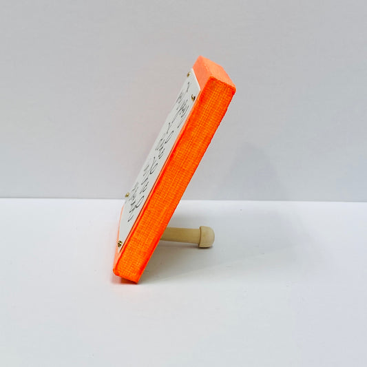Stake in the Ground Neon Orange Mini Inspirational Sign