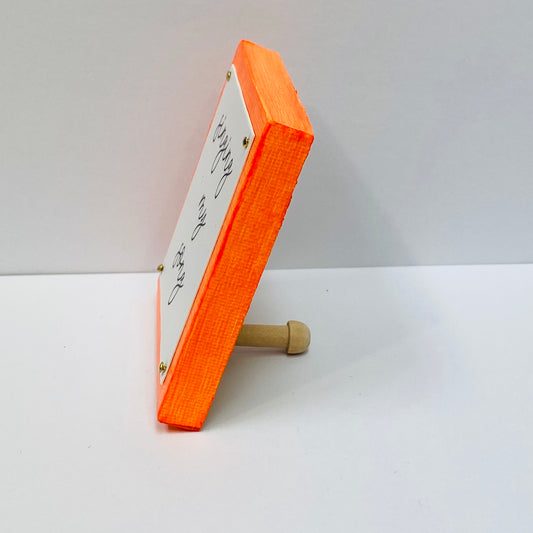 Singing My Song Neon Orange Mini Inspirational Sign
