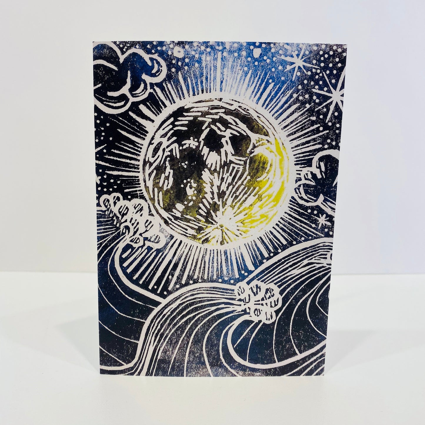 Moon and Sea Greeting Card