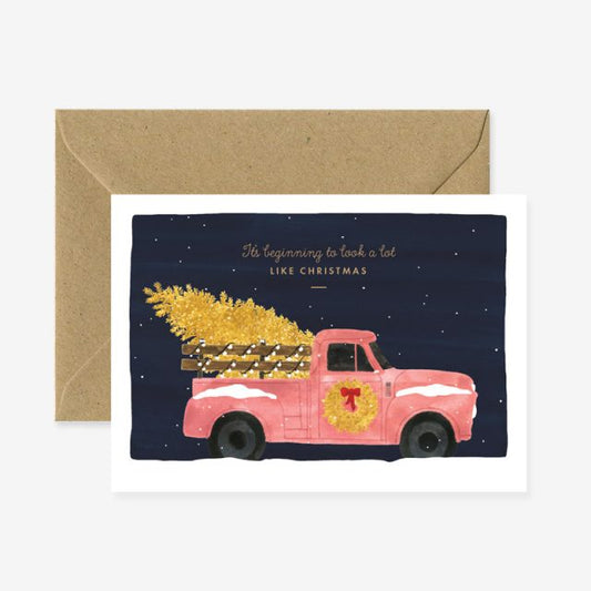 Christmas Truck Greeting Card