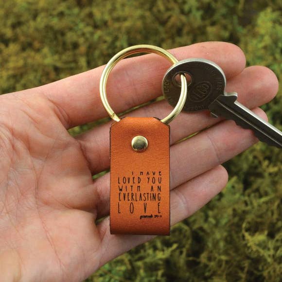 Everlasting Love Inspirational Leather Keychain