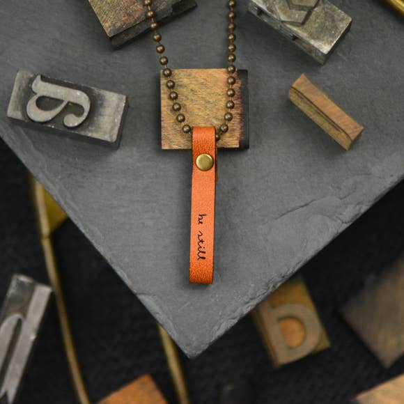 Be Still Inspirational Leather Necklace