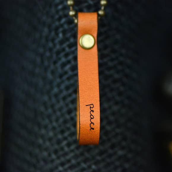 Peace Inspirational Leather Necklace