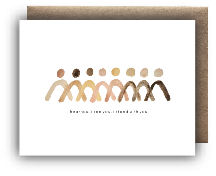 Standing Together Greeting Card