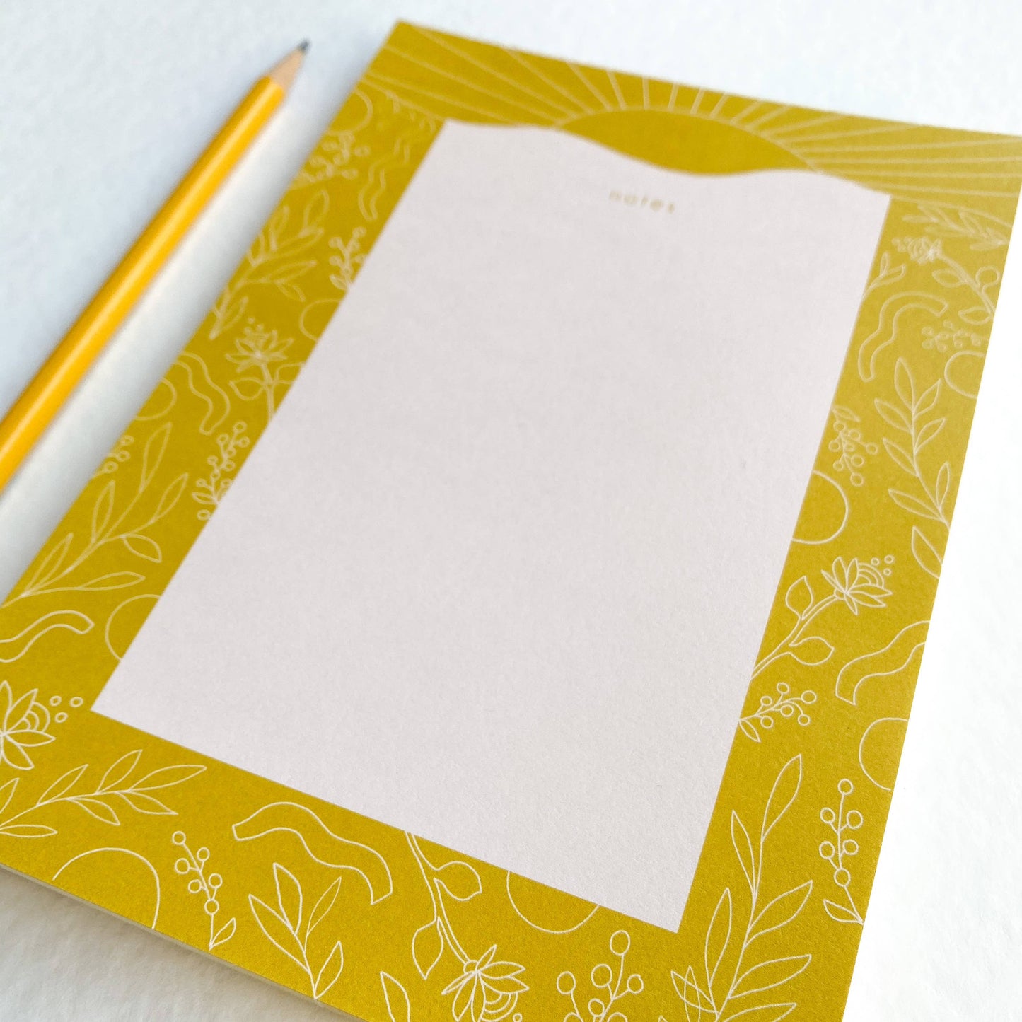 Golden Sun Garden Notepad