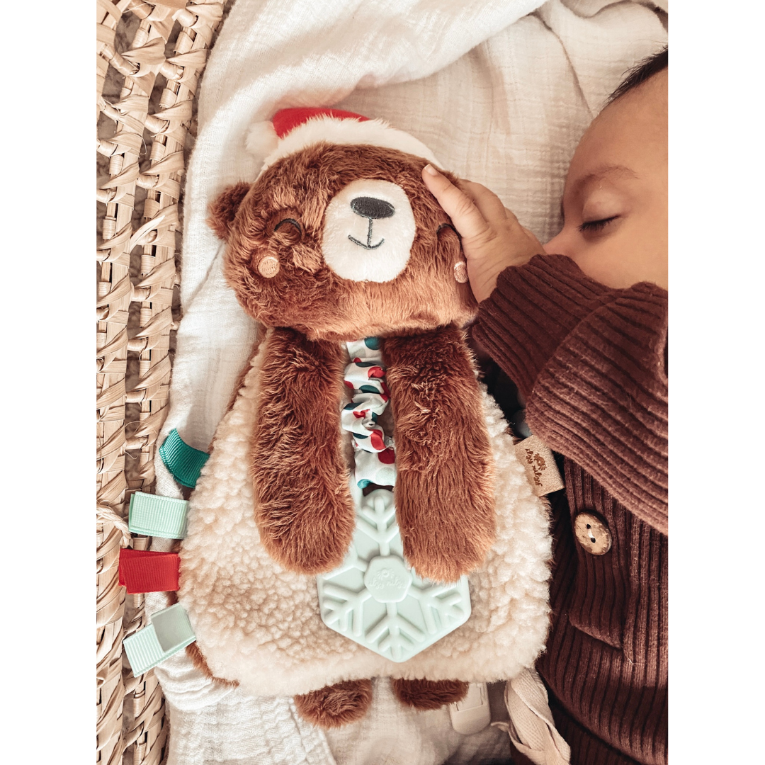 Holiday Kids Bear Plush and Teether Toy