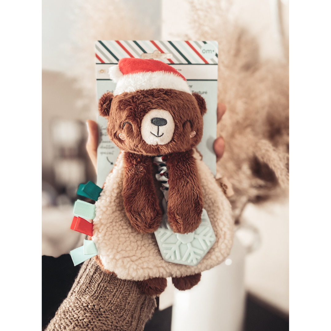 Holiday Kids Bear Plush and Teether Toy