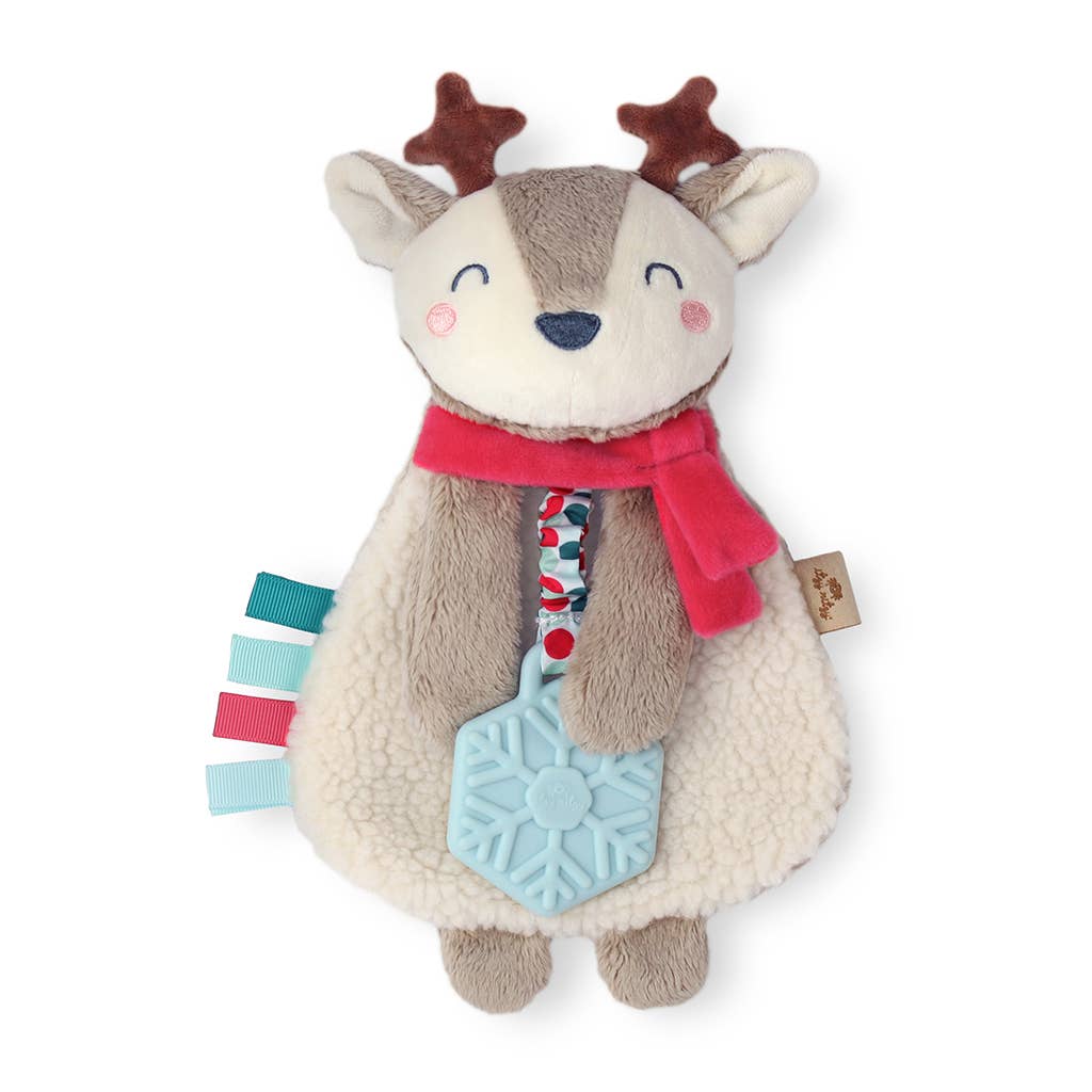 Holiday Kids Reindeer Plush and Teether Toy