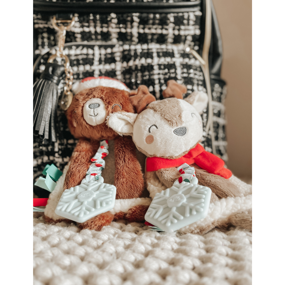 Holiday Kids Reindeer Plush and Teether Toy