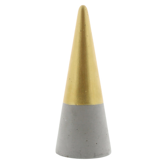 Gold Tip Large Cement Tree Holiday Decor
