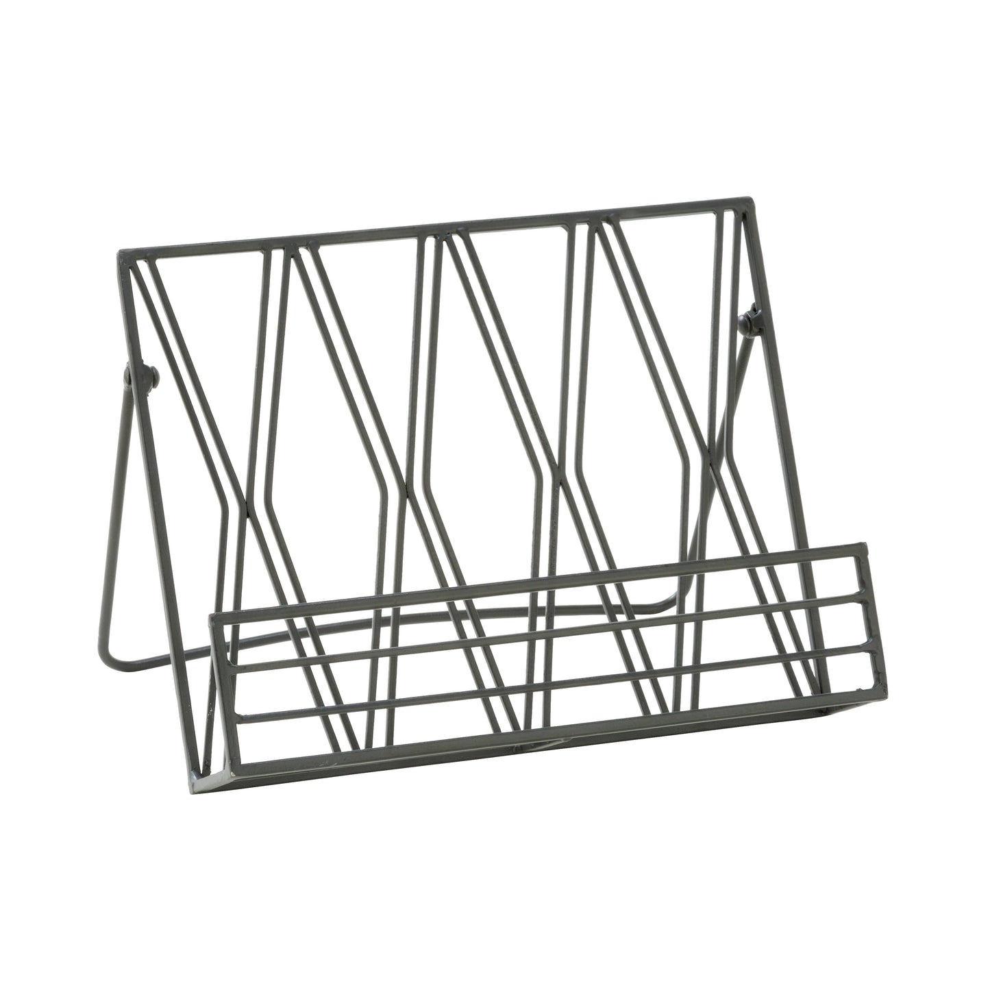 Diamond Pattern Black Metal Cookbook Stand