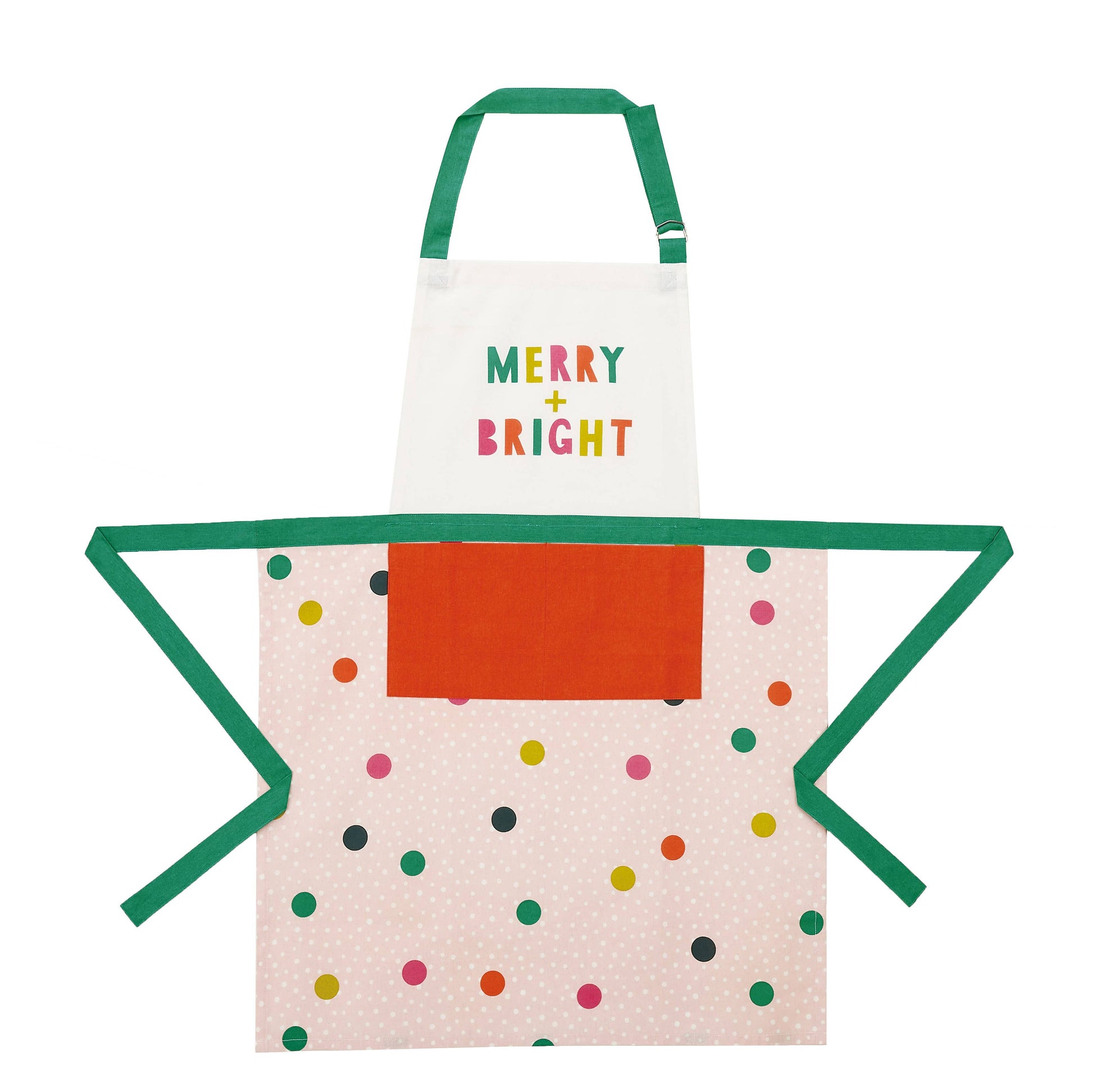 Merry and Bright Modern Christmas Kitchen Apron