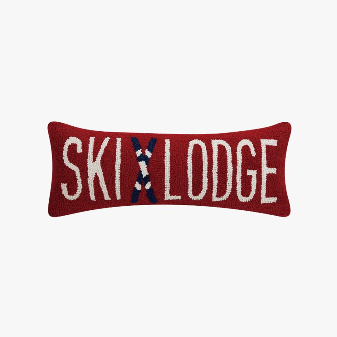Ski Lodge Throw Pillow