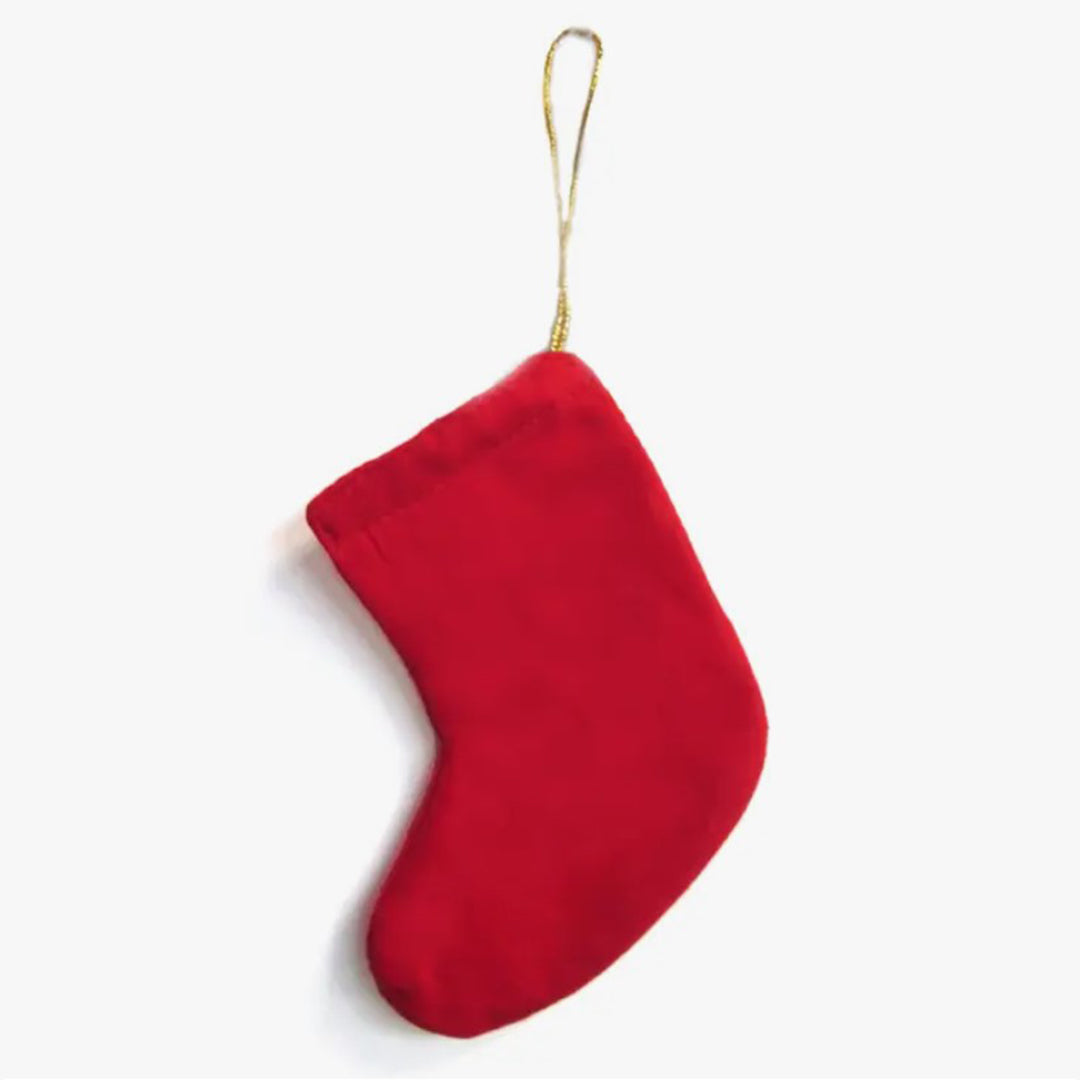 Small Red Stocking Gift Tag Ornament