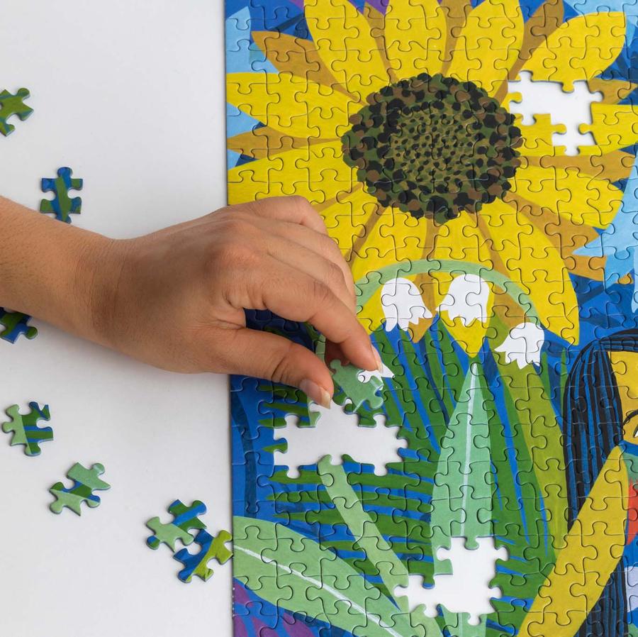 Dream Garden 100 Piece Modern Jigsaw Puzzle featuring artwork by Saara Soderlund