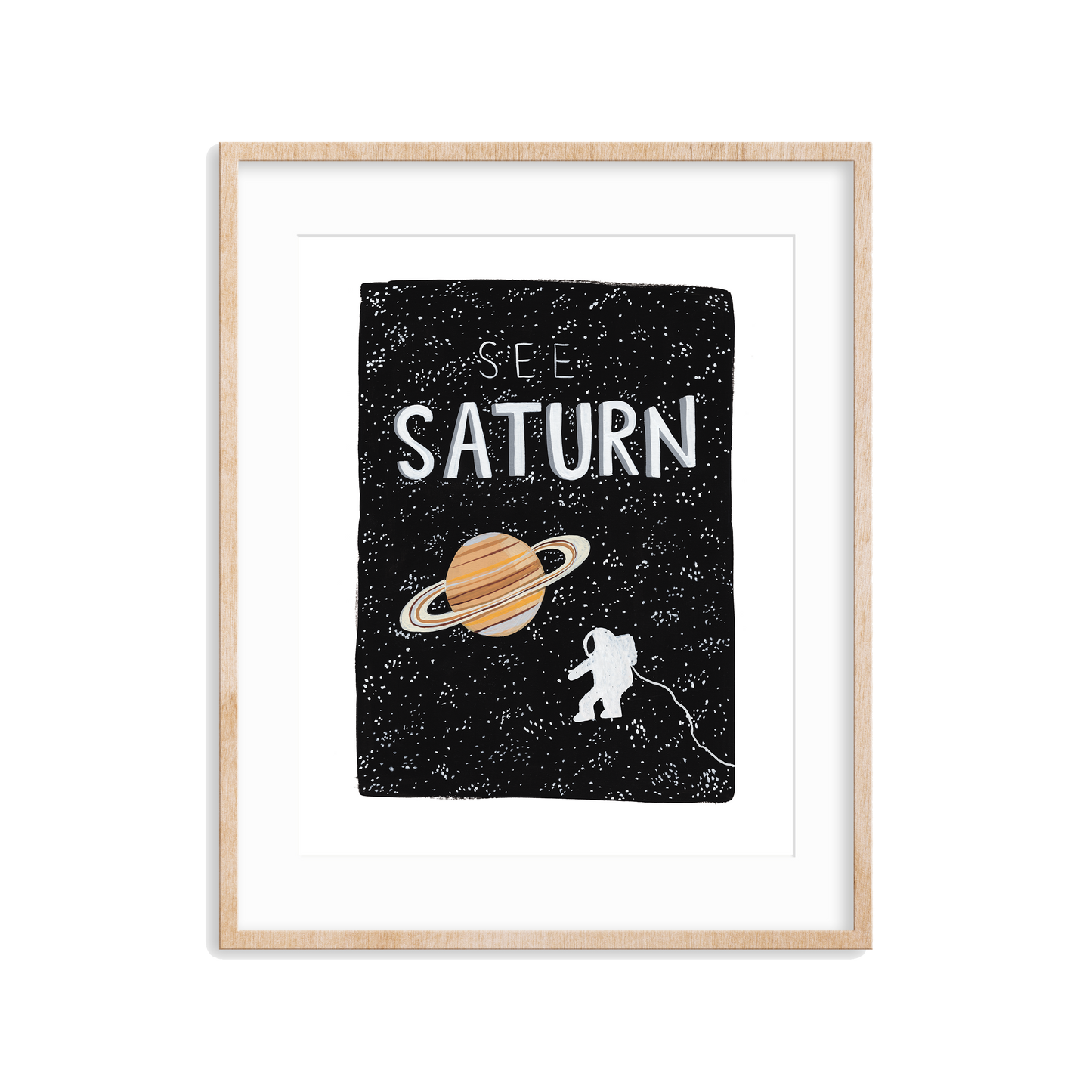 See Saturn Astronaut Art Print