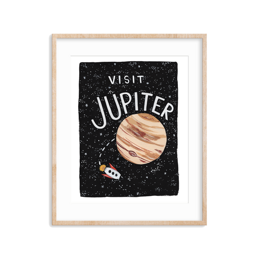 Visit Jupiter Astronaut Art Print