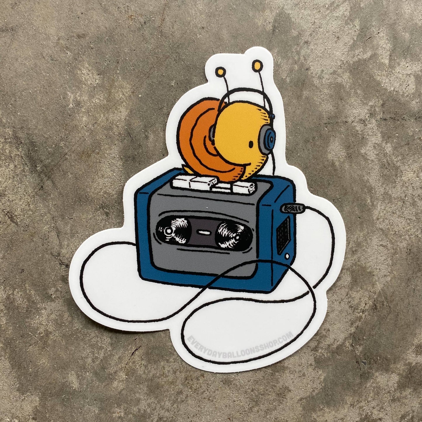 Snail and Walkman Sticker