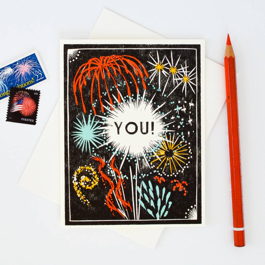 Celebrate You Fireworks Greeting Card