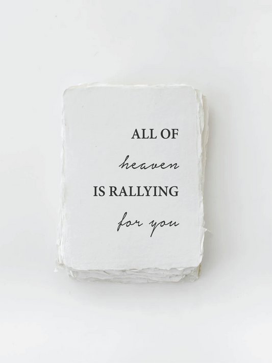 Heaven is Rallying for You Greeting Card