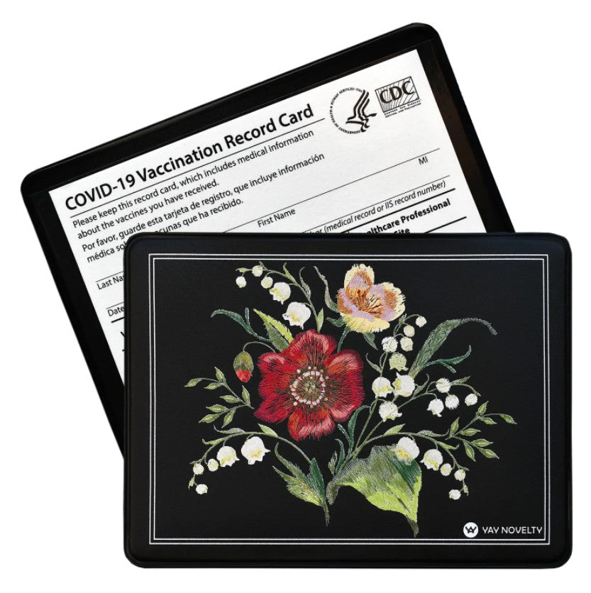 Floral Insurance and Vaccination Card Holder