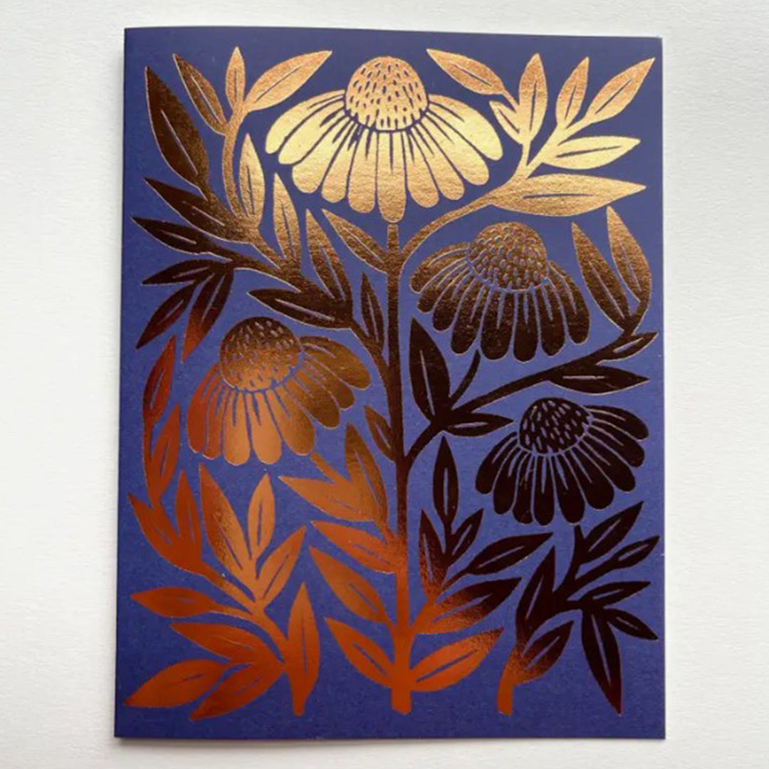 Daisy Floral Foil Greeting Card