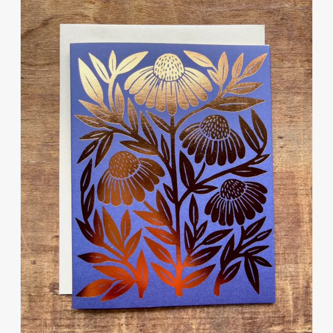 Daisy Floral Foil Greeting Card