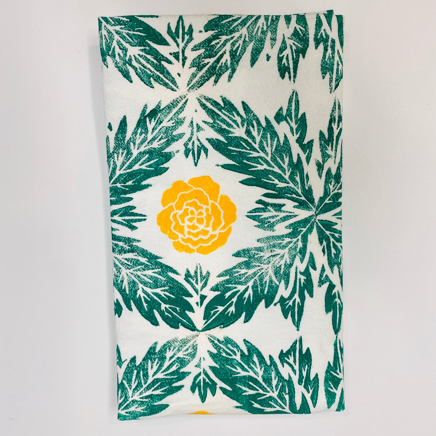 Marigold Flower Tea Towel