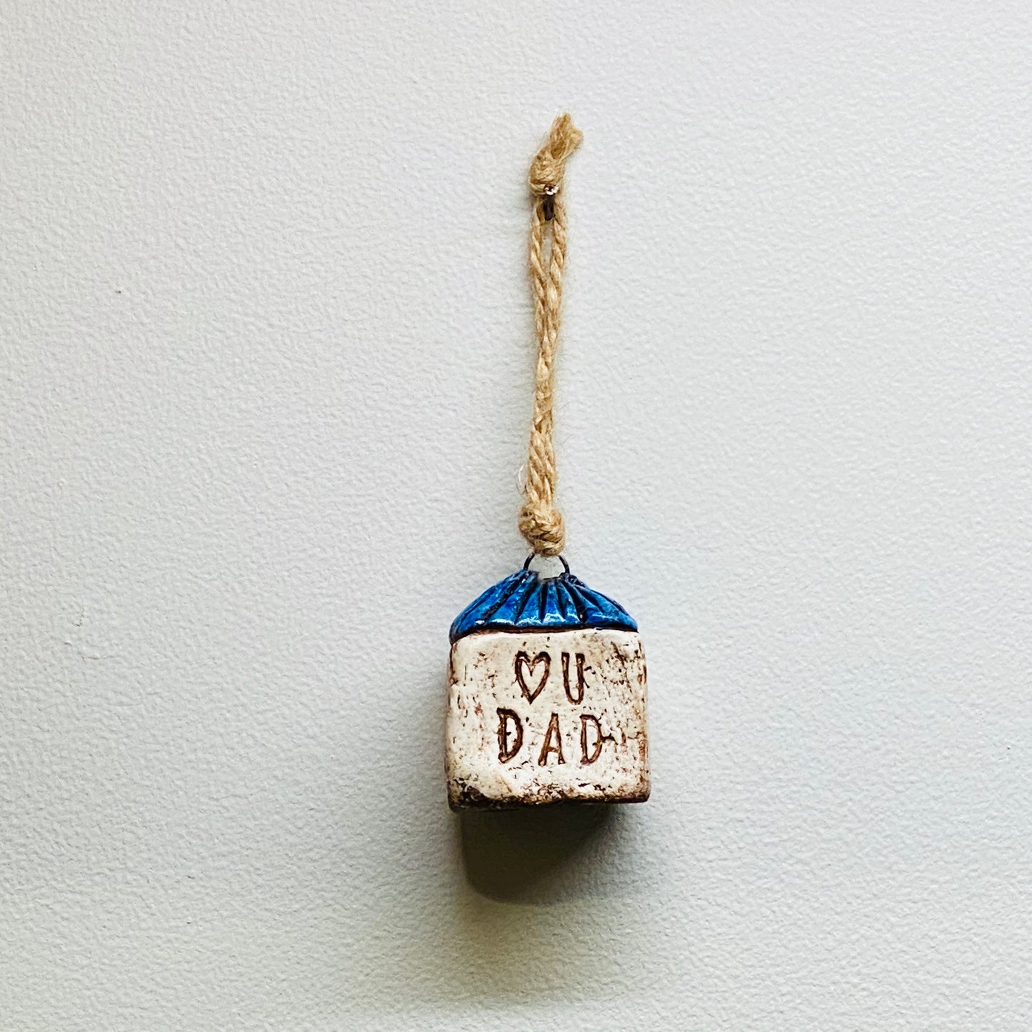 I Love You Dad Blue House Ornament