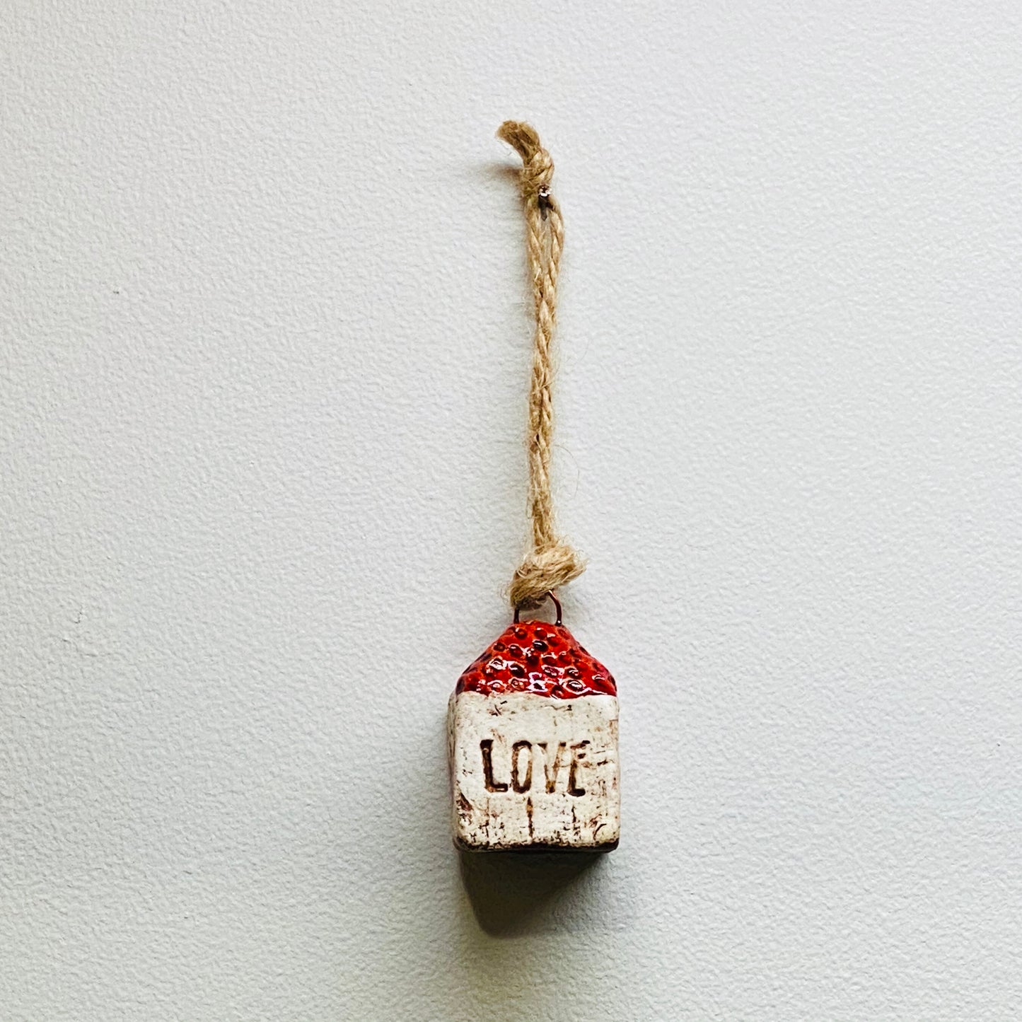 Love Red House Ornament