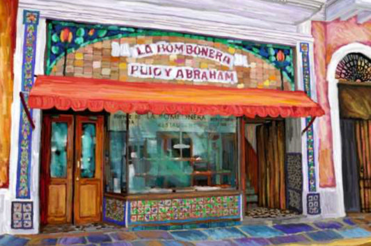 La Bombonera Facade in Old San Juan, Puerto Rico Art Print from Original Artwork