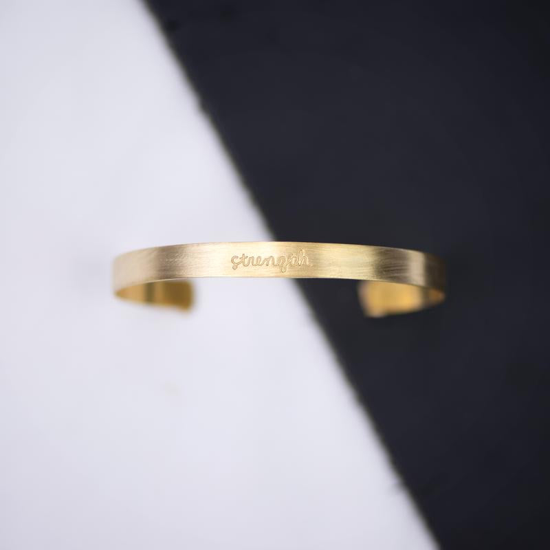 Strength Inspirational Metal Bracelet