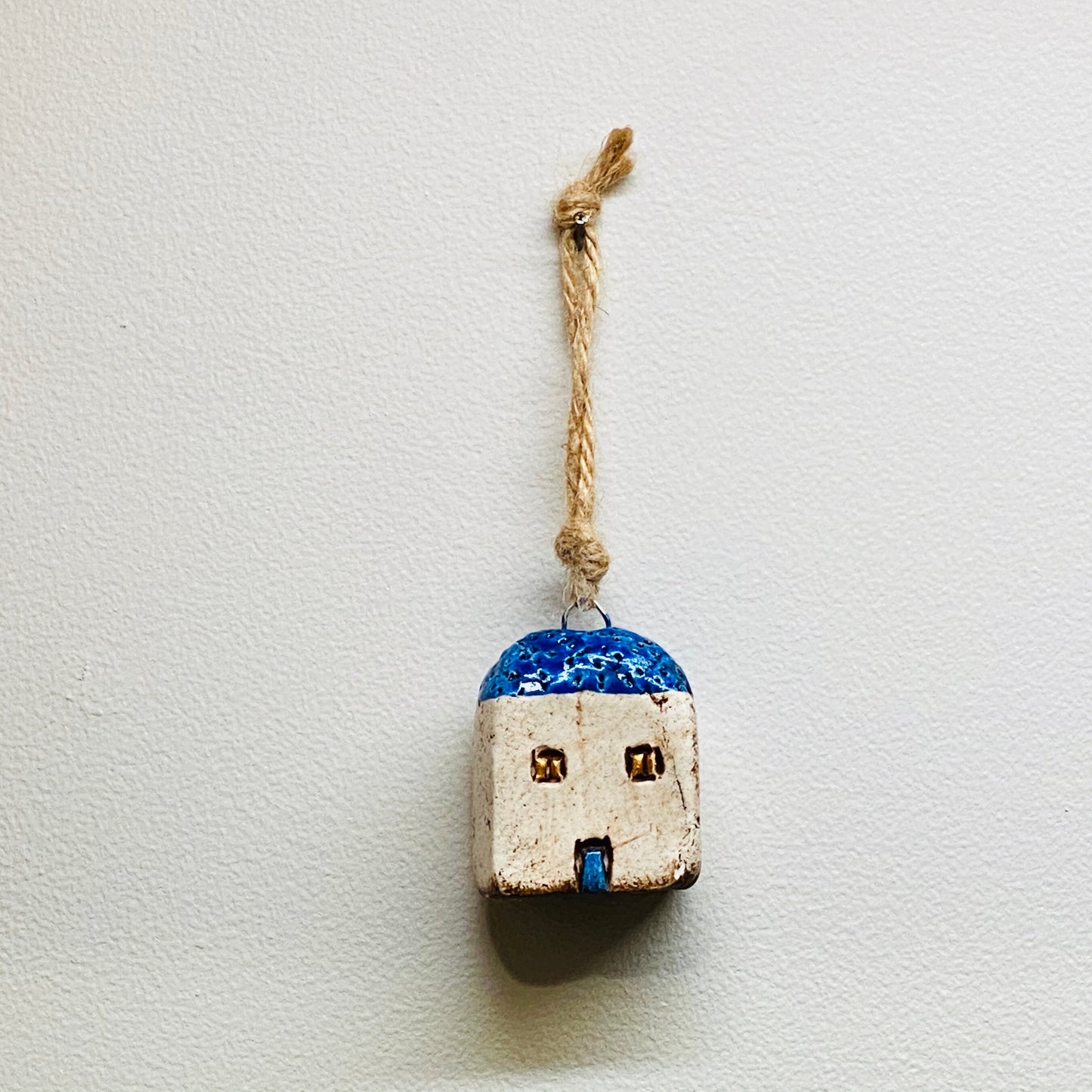 I Love You Mom Blue House Ornament